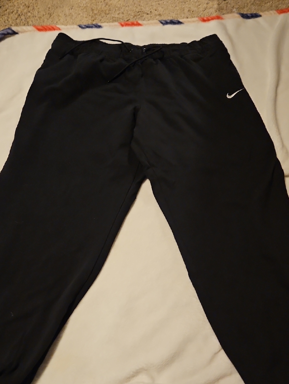 Nike Black Jogger Pants with White Swoosh